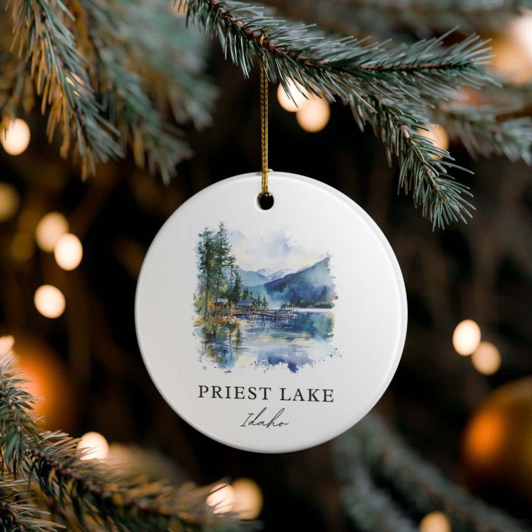 Priest Lake Idaho Ornament: Unique Priest Lake Idaho Souvenir, Priest Lake Idaho Xmas Decor, and Authentic Priest Lake Idaho Gift