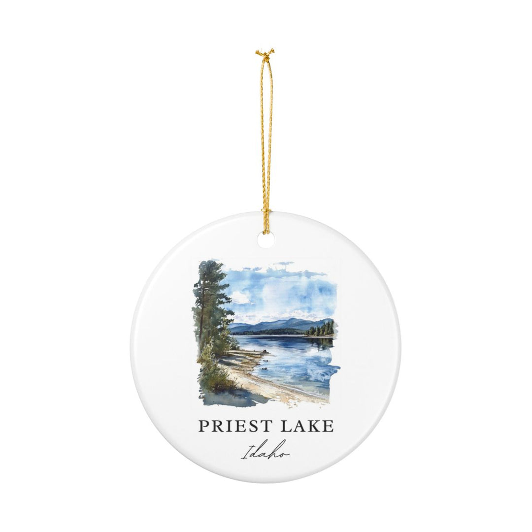Priest Lake Ornament: Unique Priest Lake Souvenir, Priest Lake Xmas Decor, and Authentic Priest Lake Gift