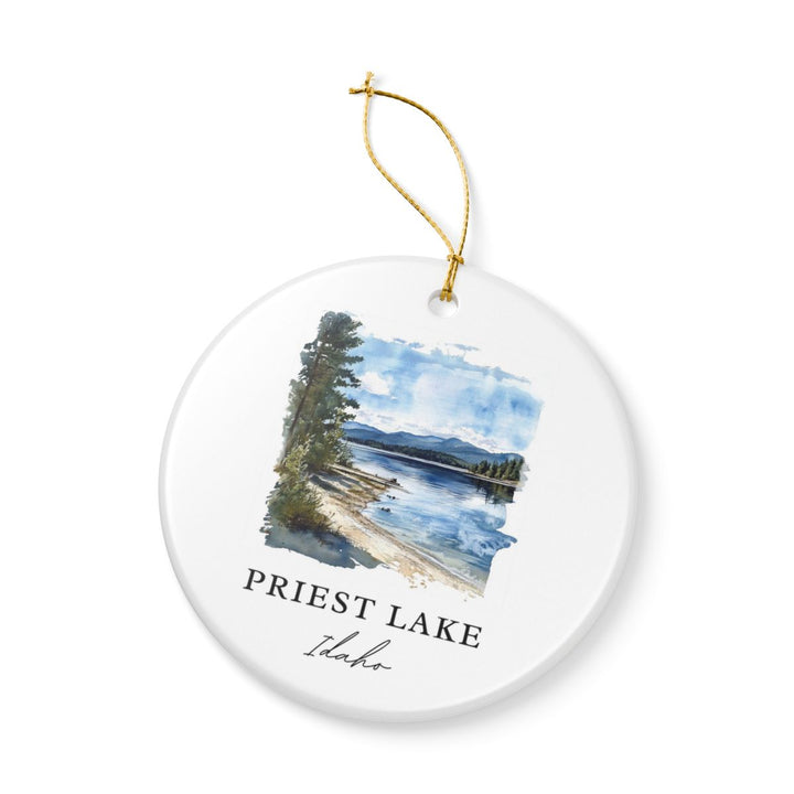 Priest Lake Ornament: Unique Priest Lake Souvenir, Priest Lake Xmas Decor, and Authentic Priest Lake Gift