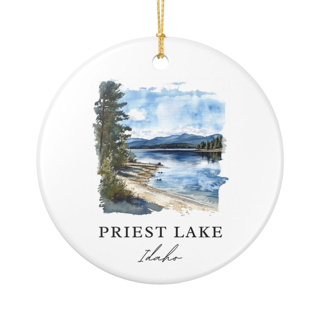 Priest Lake Ornament: Unique Priest Lake Souvenir, Priest Lake Xmas Decor, and Authentic Priest Lake Gift