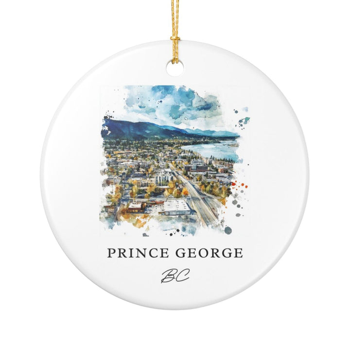 Prince George Bc Canada Ornament: Unique Prince George Bc Souvenir, Prince George Bc Canada Xmas Decor, and Authentic Prince George Bc Gift