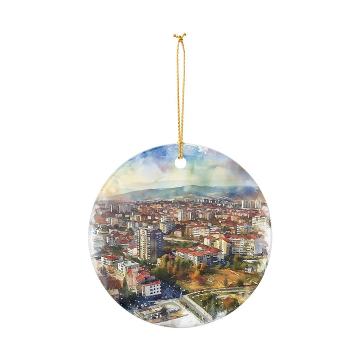 Pristina Kosovo Ornament: Unique Pristina Kosovo Souvenir, Pristina Kosovo Xmas Decor, and Authentic Pristina Kosovo Gift