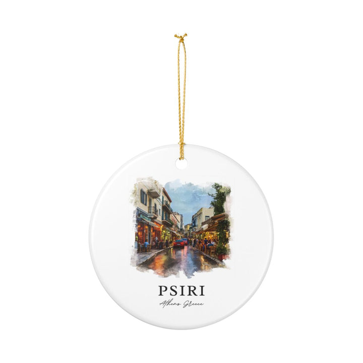 Psiri Athens Greece Ornament: Unique Psiri Athens Souvenir, Psiri Athens Greece Xmas Decor, and Authentic Psiri Athens Gift