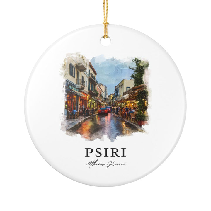 Psiri Athens Greece Ornament: Unique Psiri Athens Souvenir, Psiri Athens Greece Xmas Decor, and Authentic Psiri Athens Gift