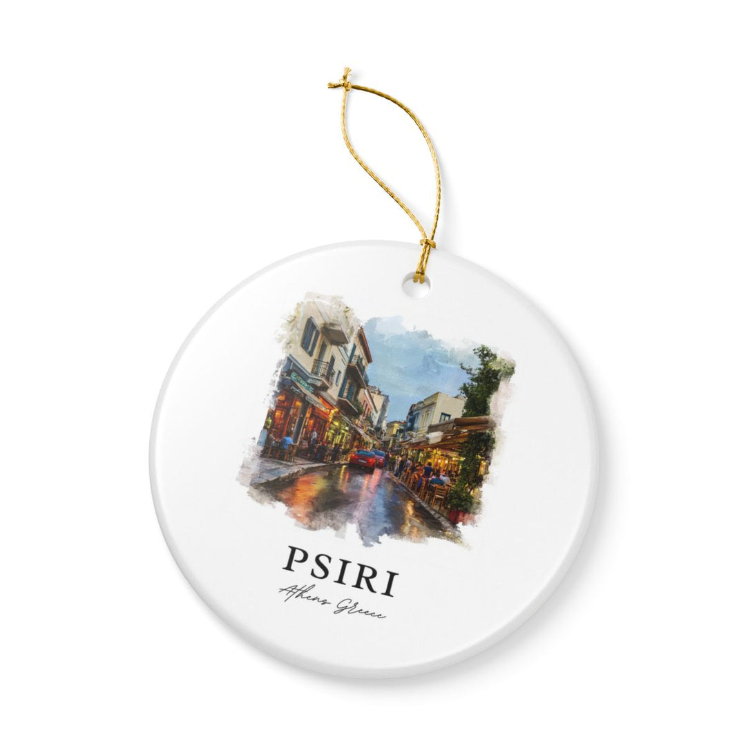 Psiri Athens Greece Ornament: Unique Psiri Athens Souvenir, Psiri Athens Greece Xmas Decor, and Authentic Psiri Athens Gift