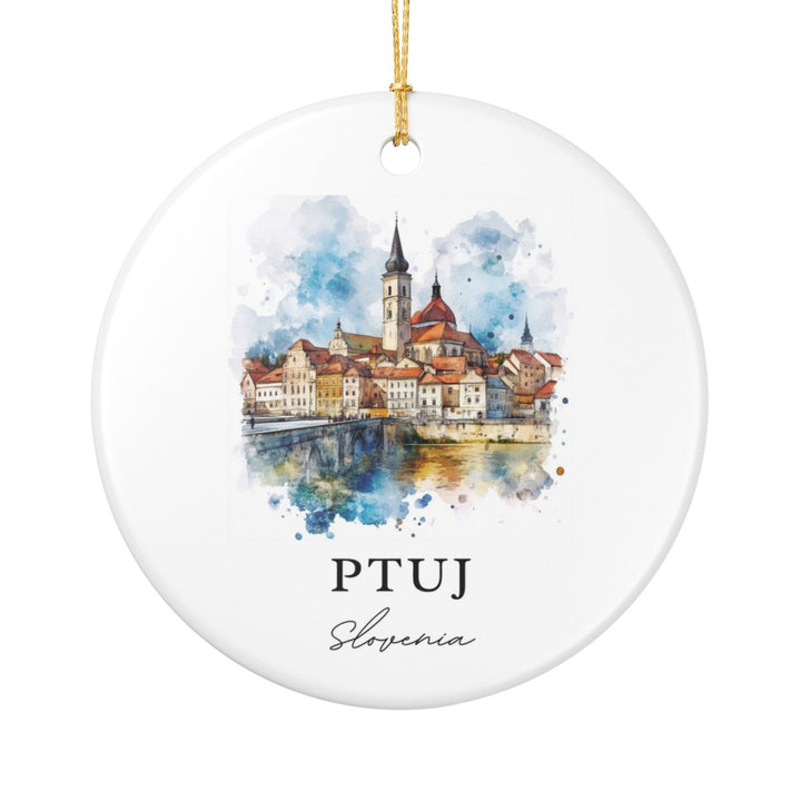 Ptuj Slovenia Ornament: Unique Ptuj Souvenir, Ptuj Slovenia Xmas Decor, and Authentic Ptuj Gift