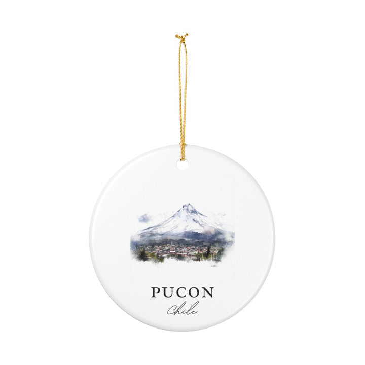 Pucon Chile Ornament: Unique Pucon Chile Souvenir, Pucon Chile Xmas Decor, and Authentic Pucon Chile Gift
