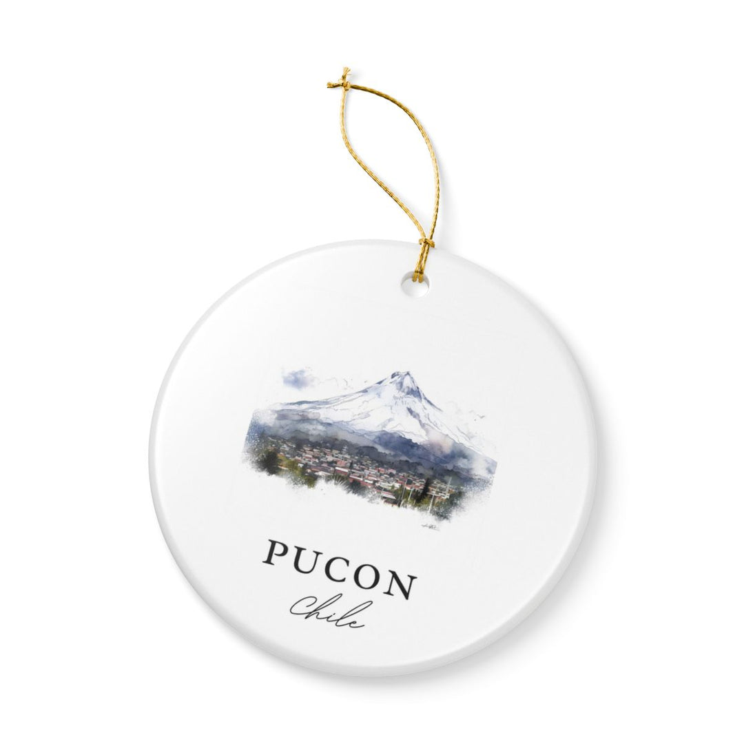Pucon Chile Ornament: Unique Pucon Chile Souvenir, Pucon Chile Xmas Decor, and Authentic Pucon Chile Gift