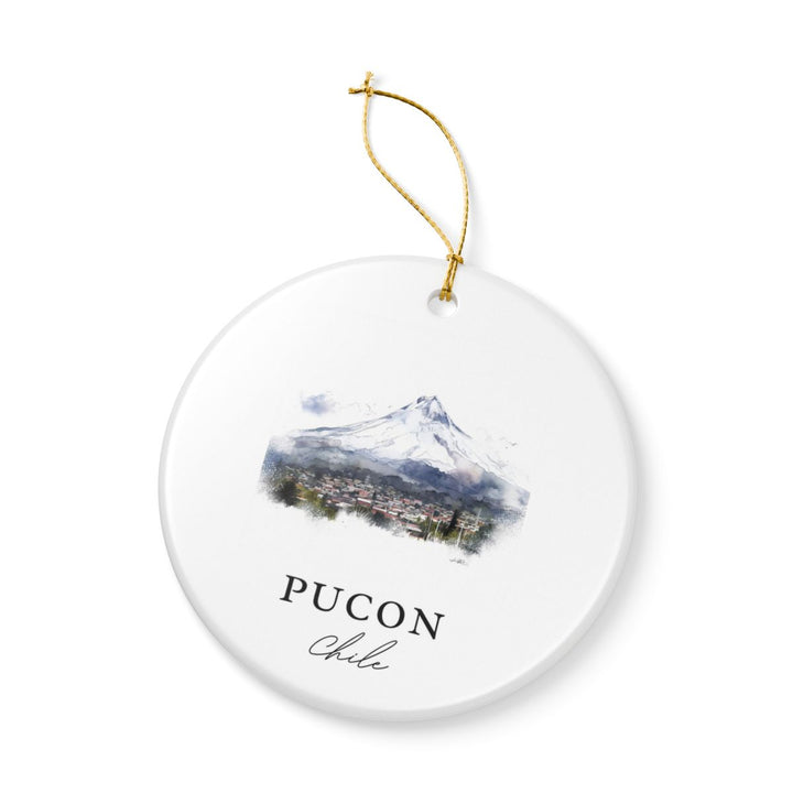 Pucon Chile Ornament: Unique Pucon Chile Souvenir, Pucon Chile Xmas Decor, and Authentic Pucon Chile Gift