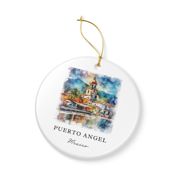 Puerto Angel Mexico Ornament: Unique Puerto Angel Souvenir, Puerto Angel Mexico Xmas Decor, and Authentic Puerto Angel Gift