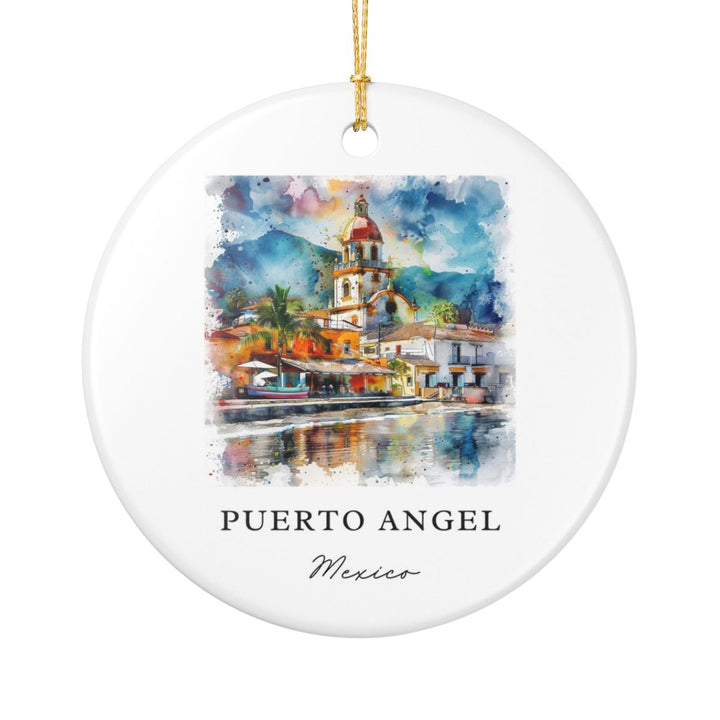 Puerto Angel Mexico Ornament: Unique Puerto Angel Souvenir, Puerto Angel Mexico Xmas Decor, and Authentic Puerto Angel Gift