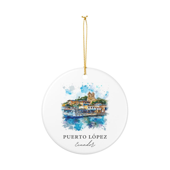 Puerto Lopez Ecuador Ornament: Unique Puerto Lopez Souvenir, Puerto Lopez Ecuador Xmas Decor, and Authentic Puerto Lopez Gift