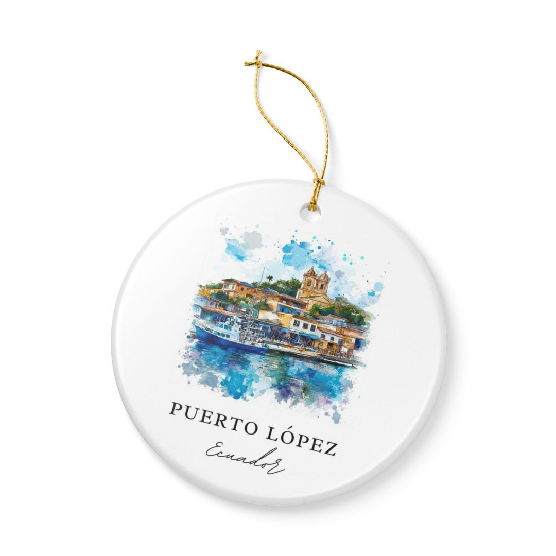 Puerto Lopez Ecuador Ornament: Unique Puerto Lopez Souvenir, Puerto Lopez Ecuador Xmas Decor, and Authentic Puerto Lopez Gift