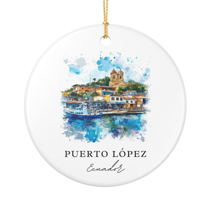 Puerto Lopez Ecuador Ornament: Unique Puerto Lopez Souvenir, Puerto Lopez Ecuador Xmas Decor, and Authentic Puerto Lopez Gift