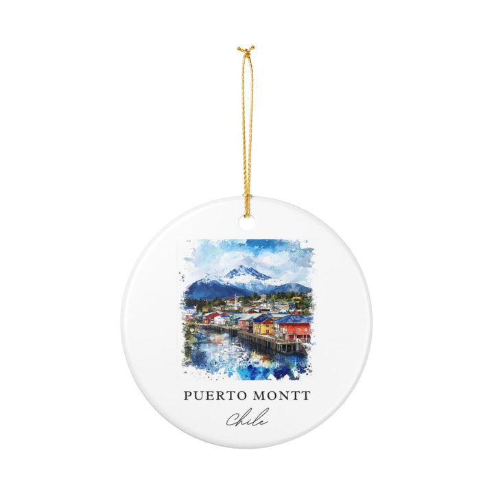 Puerto Montt Chile Ornament: Unique Puerto Montt Souvenir, Puerto Montt Chile Xmas Decor, and Authentic Puerto Montt Gift