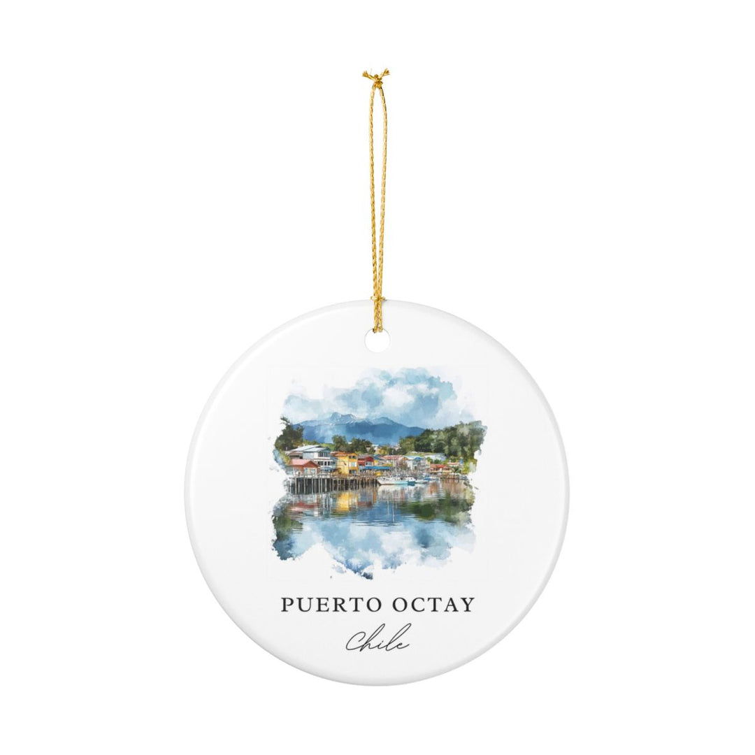 Puerto Octay Chile Ornament: Unique Puerto Octay Souvenir, Puerto Octay Chile Xmas Decor, and Authentic Puerto Octay Gift