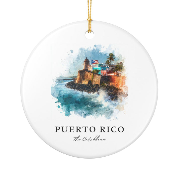 Puerto Rico Caribbean Ornament: Unique Puerto Rico Souvenir, Puerto Rico Caribbean Xmas Decor, and Authentic Puerto Rico Gift