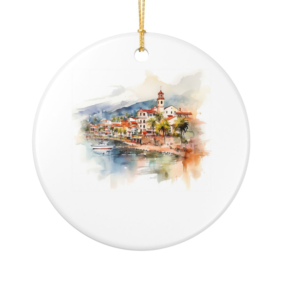 Puerto Vallarta Mexico Ornament: Unique Puerto Vallarta Souvenir, Puerto Vallarta Mexico Xmas Decor, and Authentic Puerto Vallarta Gift