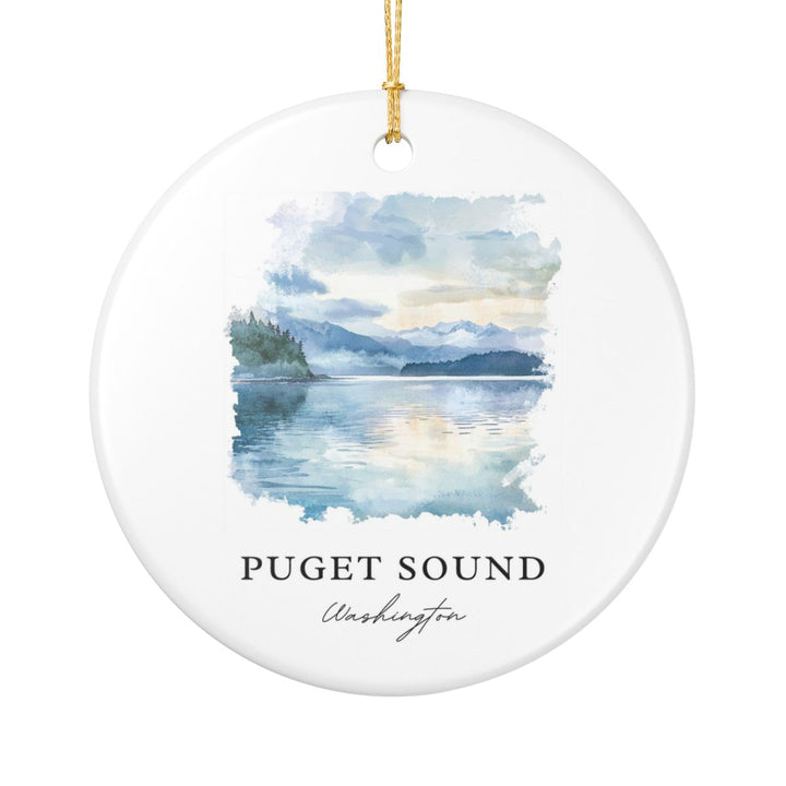 Puget Sound Washington Ornament: Unique Puget Sound Souvenir, Puget Sound Washington Xmas Decor, and Authentic Puget Sound Gift