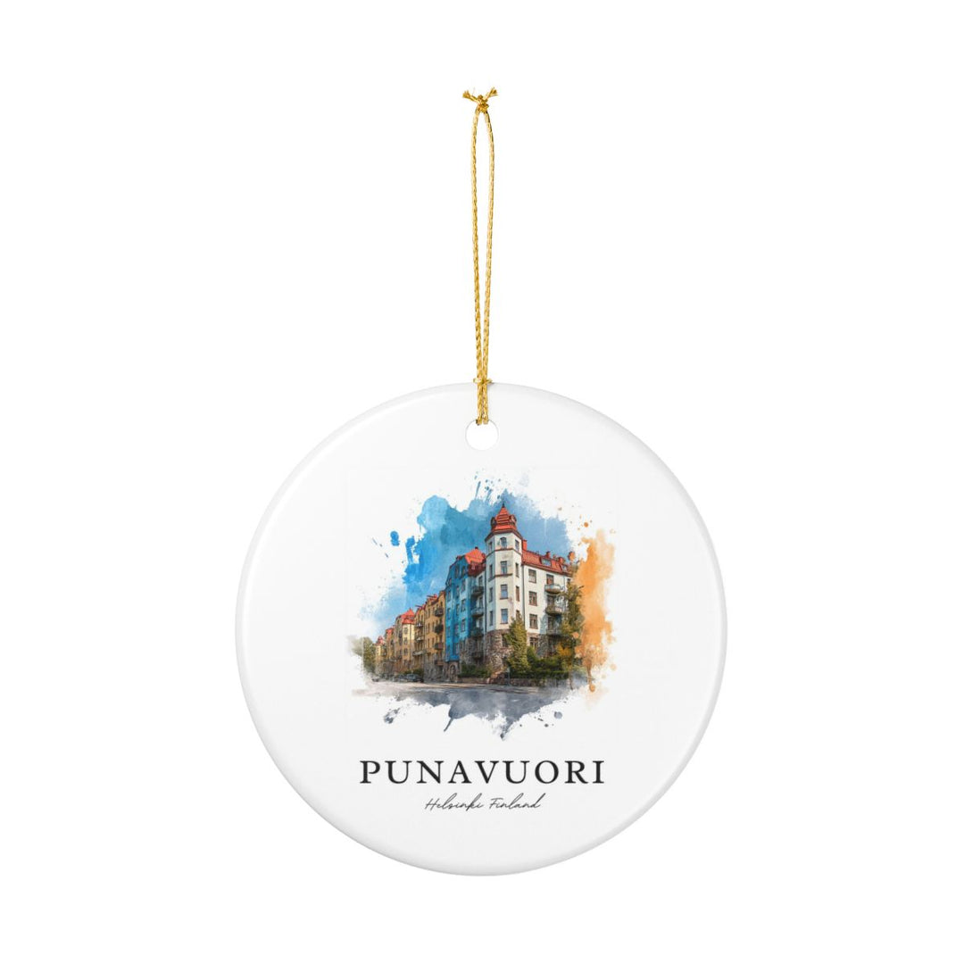 Punavuori Helsinki Finland Ornament | Christmas Travel Souvenir Gift