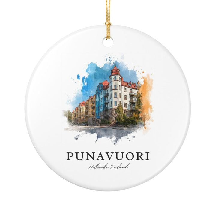 Punavuori Helsinki Finland Ornament | Christmas Travel Souvenir Gift