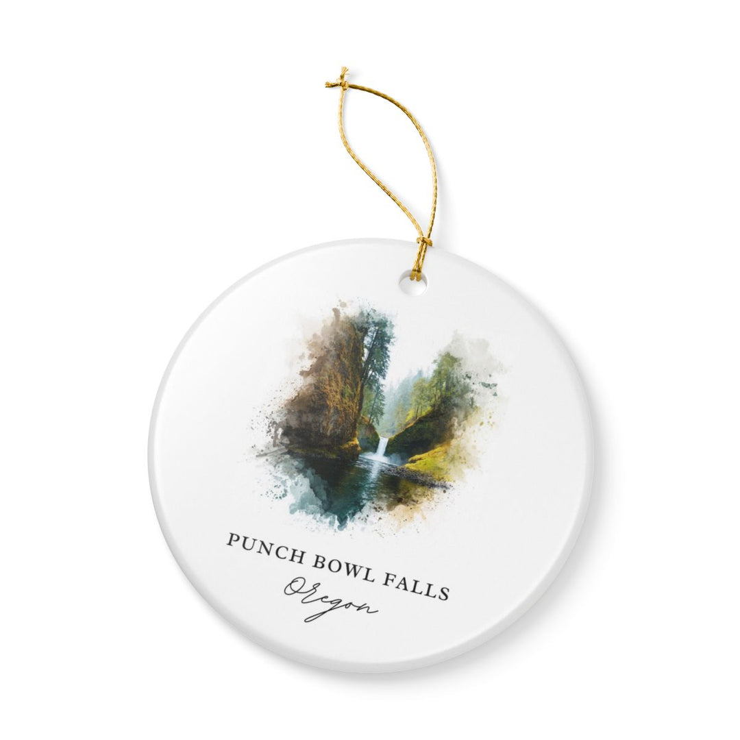 Punch Bowl Falls Oregon United States Ornament: Unique Punch Bowl Falls Souvenir, Punch Bowl Falls Xmas Decor, and Authentic Punch Bowl Falls Gift