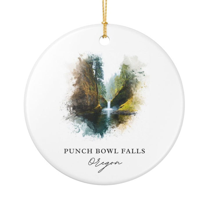 Punch Bowl Falls Oregon United States Ornament: Unique Punch Bowl Falls Souvenir, Punch Bowl Falls Xmas Decor, and Authentic Punch Bowl Falls Gift