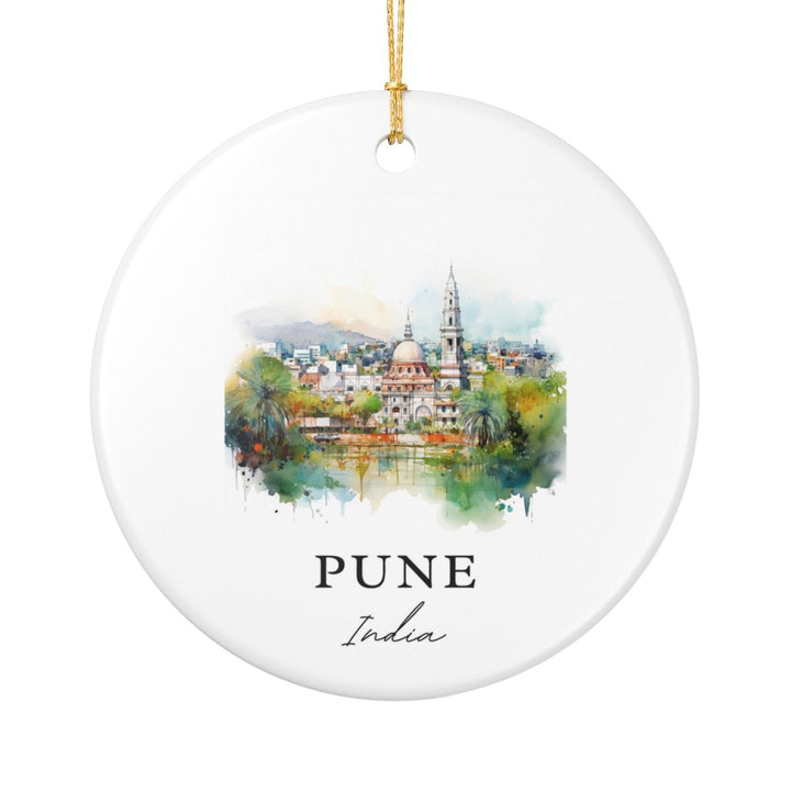 Pune India Ornament: Unique Pune India Souvenir, Pune India Xmas Decor, and Authentic Pune India Gift