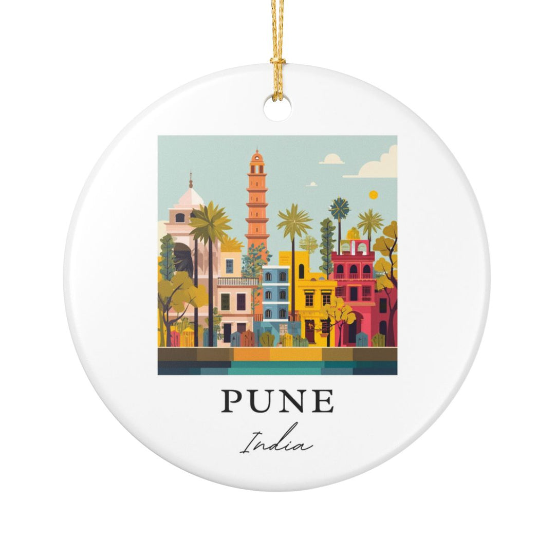 Pune India Ornament: Unique Pune India Souvenir, Pune India Xmas Decor, and Authentic Pune India Gift