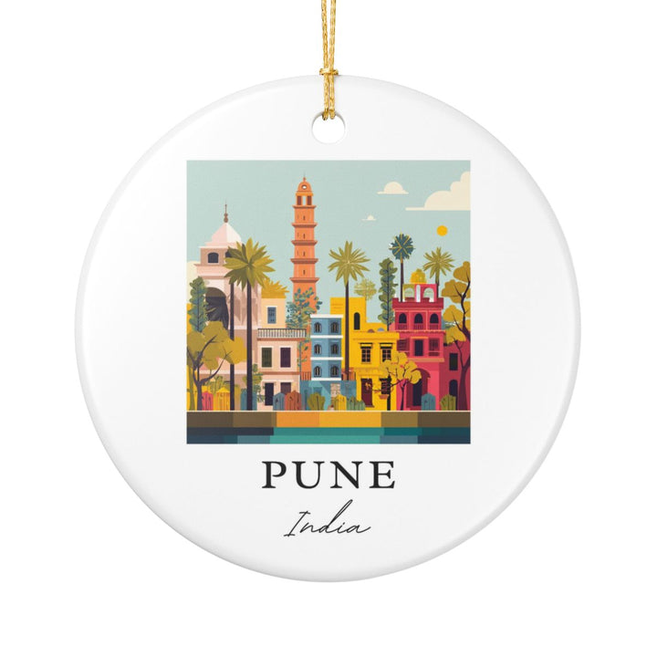 Pune India Ornament: Unique Pune India Souvenir, Pune India Xmas Decor, and Authentic Pune India Gift