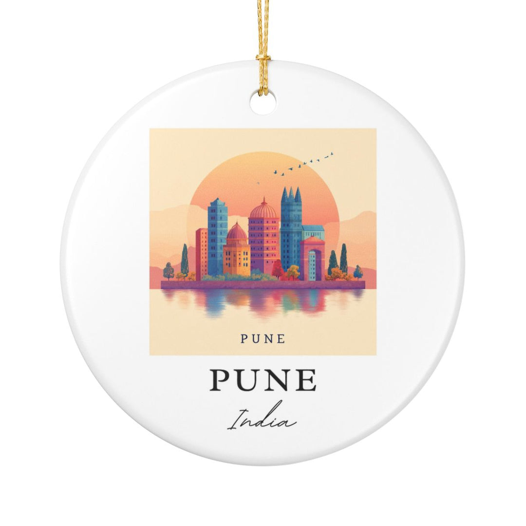 Pune India Ornament: Unique Pune India Souvenir, Pune India Xmas Decor, and Authentic Pune India Gift