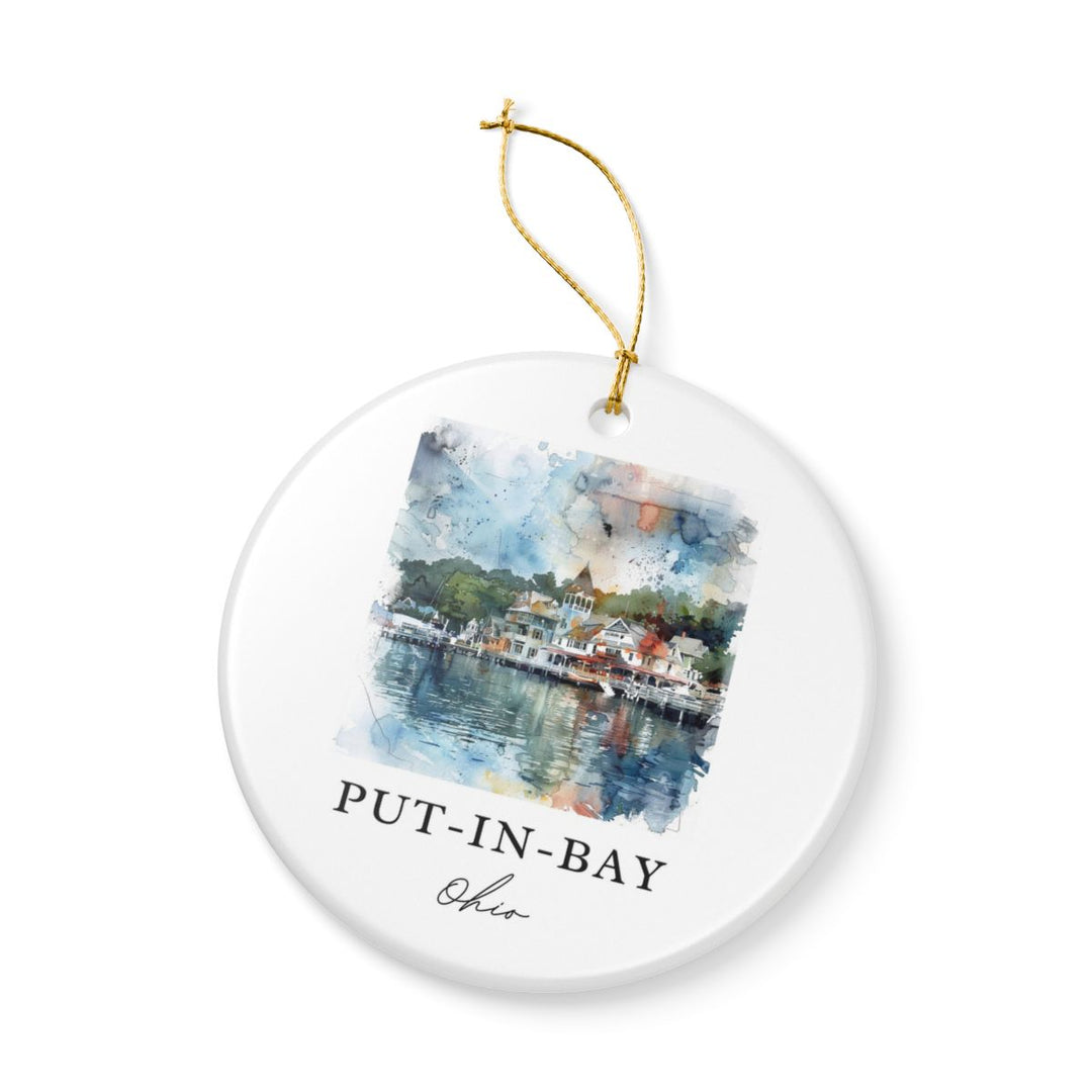 Put-in-bay Ohio Ornament: Unique Put-in-bay Souvenir, Put-in-bay Ohio Xmas Decor, and Authentic Put-in-bay Gift