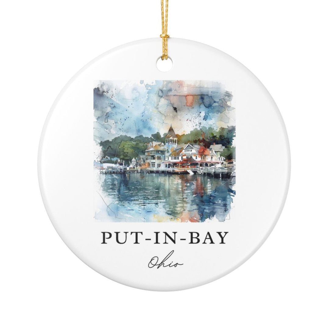 Put-in-bay Ohio Ornament: Unique Put-in-bay Souvenir, Put-in-bay Ohio Xmas Decor, and Authentic Put-in-bay Gift