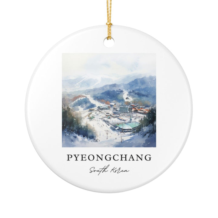 Pyeongchang South Korea Ornament: Unique Pyeongchang Souvenir, Pyeongchang South Korea Xmas Decor, and Authentic Pyeongchang Gift