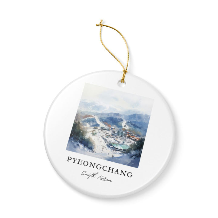 Pyeongchang South Korea Ornament: Unique Pyeongchang Souvenir, Pyeongchang South Korea Xmas Decor, and Authentic Pyeongchang Gift