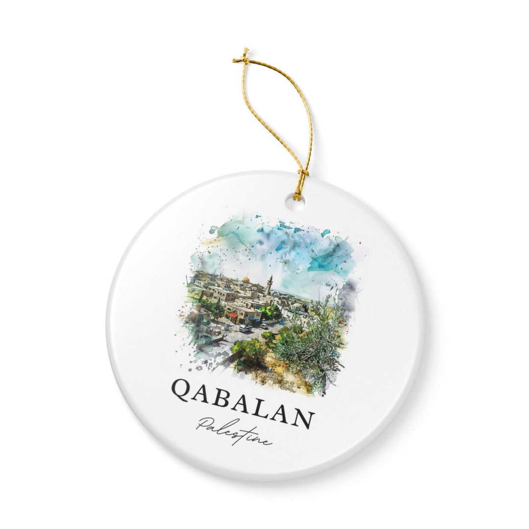 Qabalan Palestine Ornament: Unique Qabalan Palestine Souvenir, Qabalan Palestine Xmas Decor, and Authentic Qabalan Palestine Gift