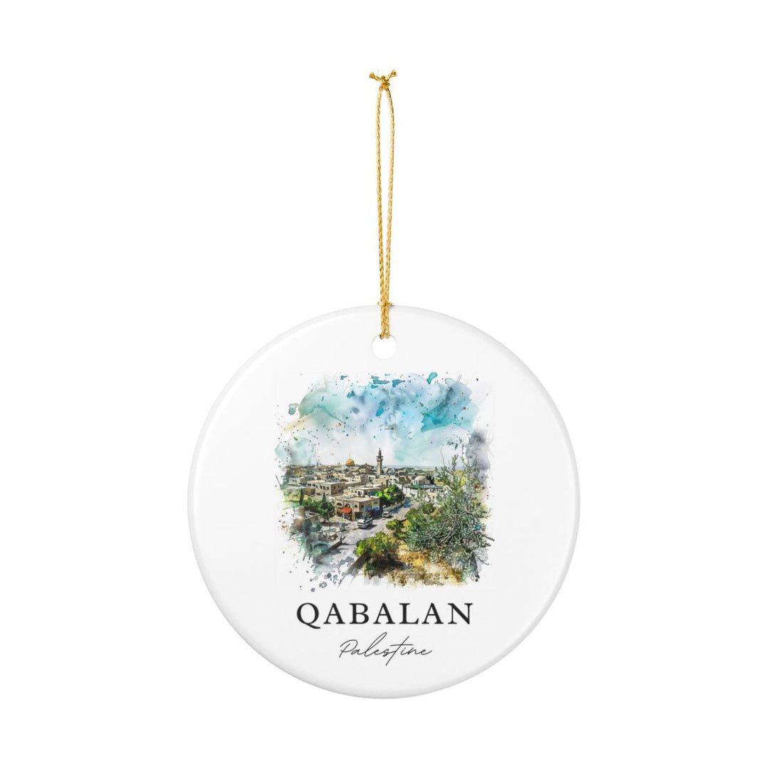 Qabalan Palestine Ornament: Unique Qabalan Palestine Souvenir, Qabalan Palestine Xmas Decor, and Authentic Qabalan Palestine Gift