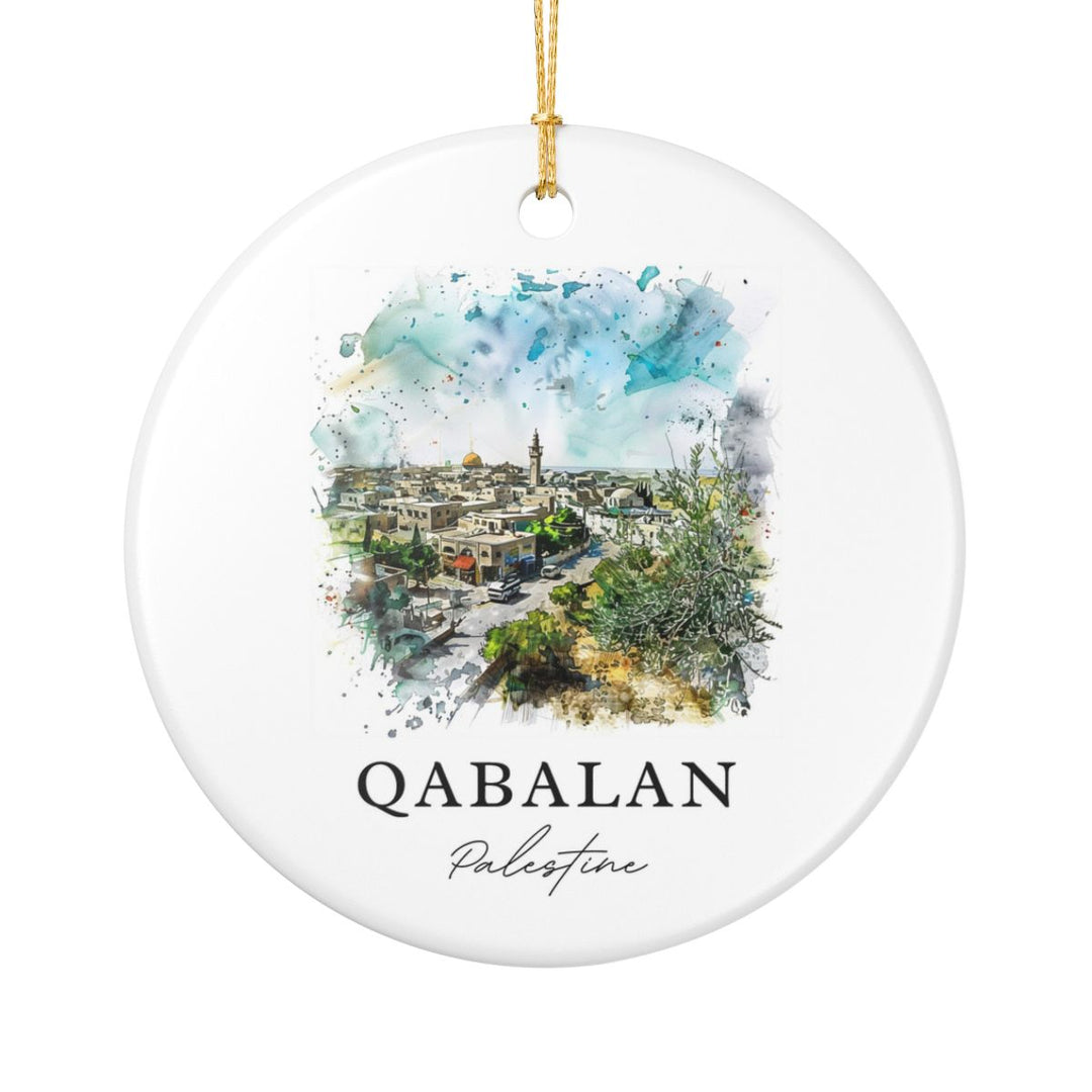 Qabalan Palestine Ornament: Unique Qabalan Palestine Souvenir, Qabalan Palestine Xmas Decor, and Authentic Qabalan Palestine Gift