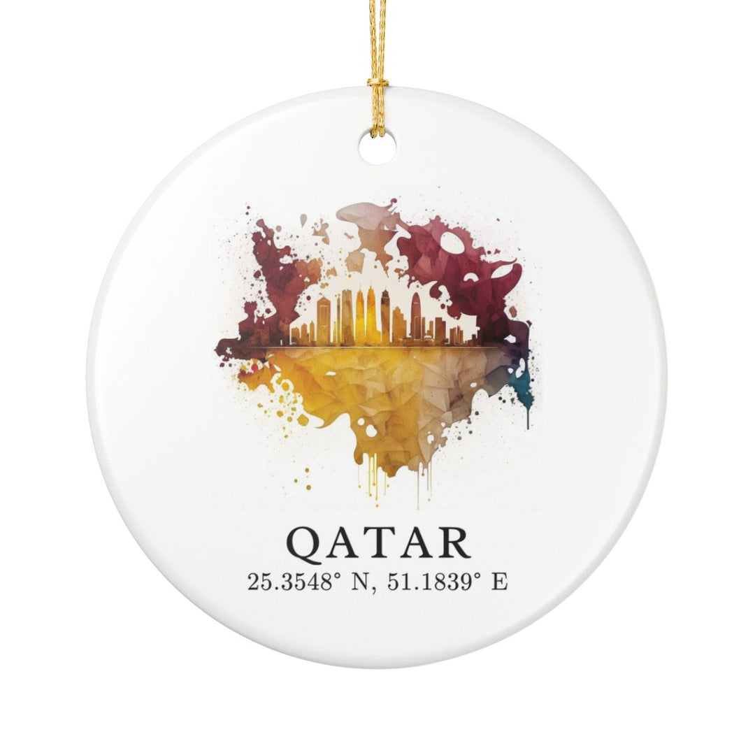 Qatar Ornament: Unique Qatar Souvenir, Qatar Xmas Decor, and Authentic Qatar Gift