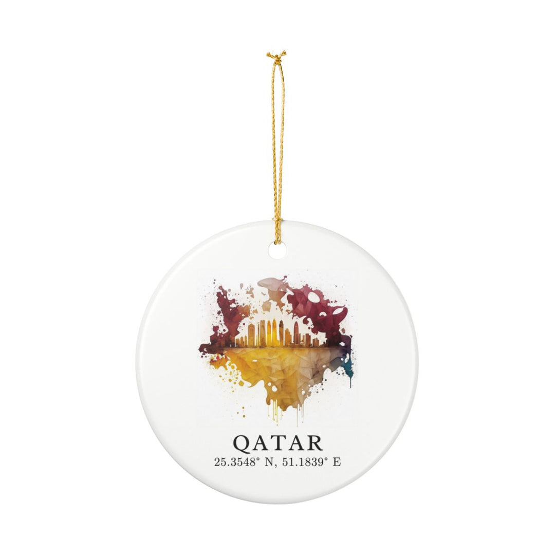 Qatar Ornament: Unique Qatar Souvenir, Qatar Xmas Decor, and Authentic Qatar Gift