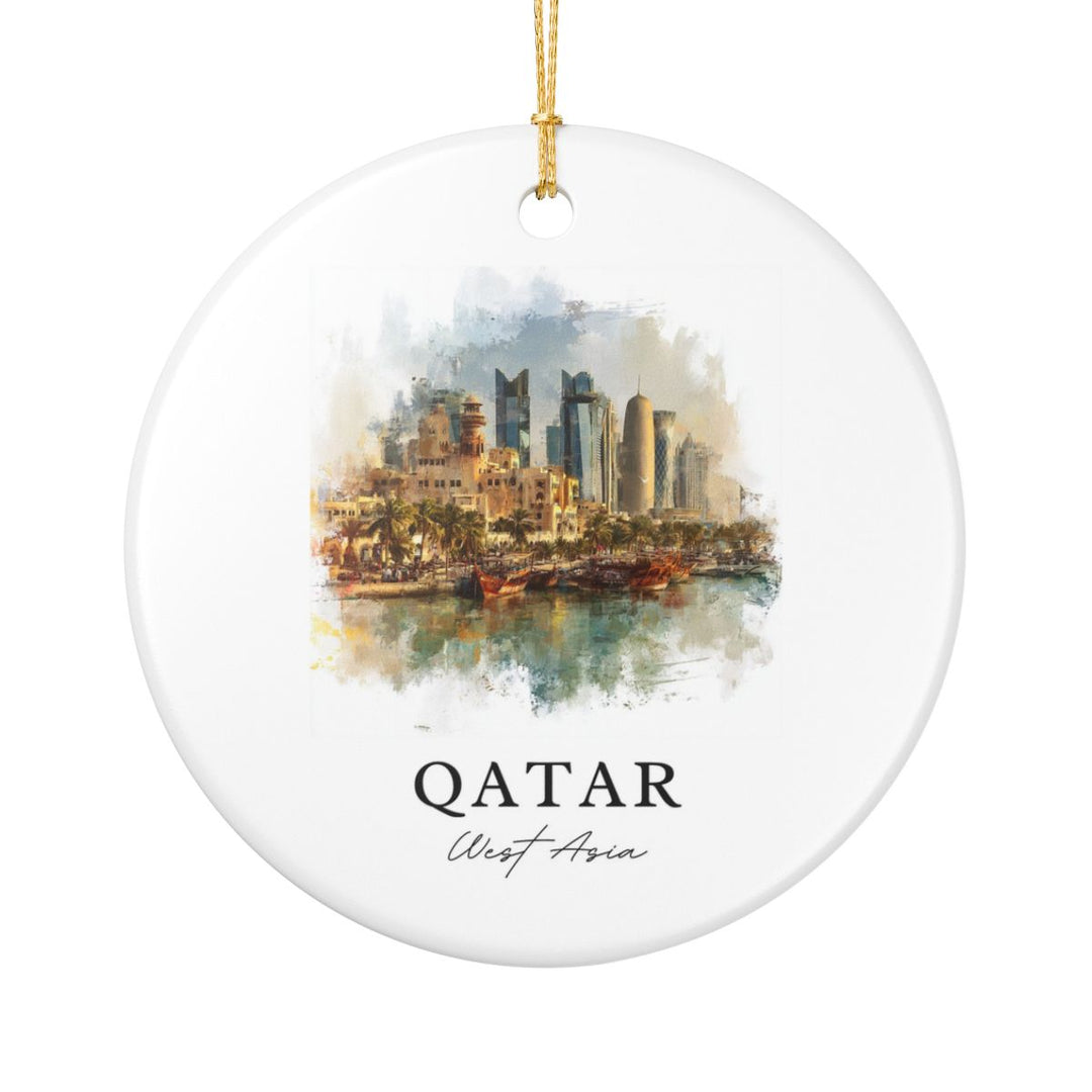 Qatar Ornament: Unique Qatar Souvenir, Qatar Xmas Decor, and Authentic Qatar Gift
