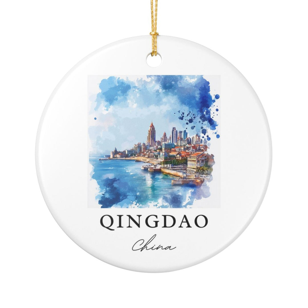 Qingdao China Ornament: Unique Qingdao Souvenir, Qingdao China Xmas Decor, and Authentic Qingdao Gift
