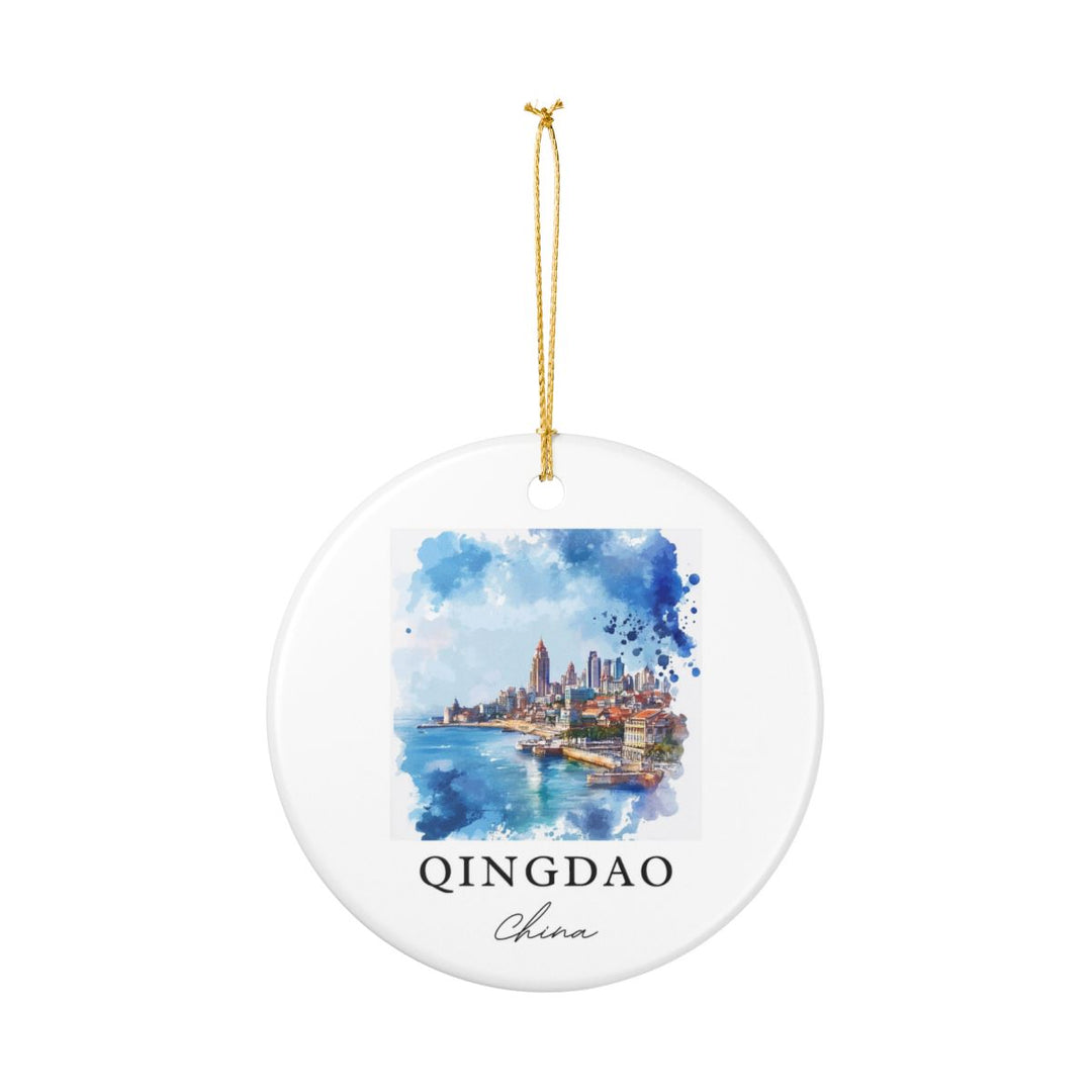 Qingdao China Ornament: Unique Qingdao Souvenir, Qingdao China Xmas Decor, and Authentic Qingdao Gift