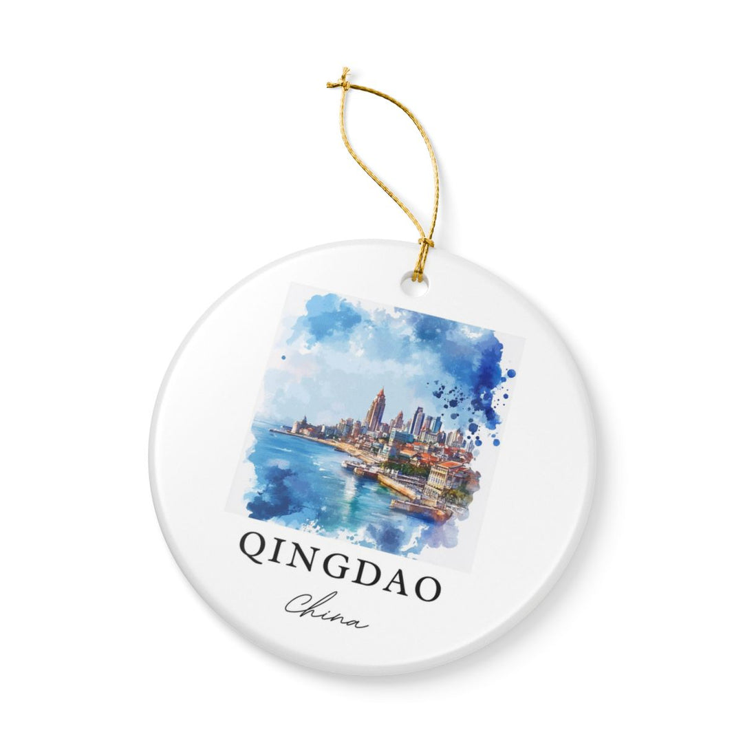 Qingdao China Ornament: Unique Qingdao Souvenir, Qingdao China Xmas Decor, and Authentic Qingdao Gift
