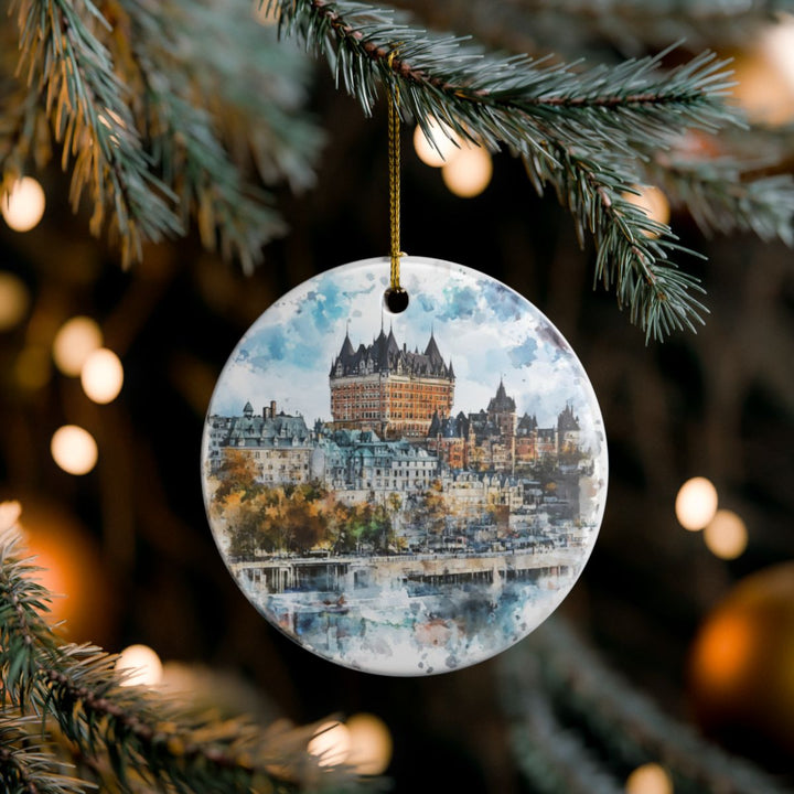 Quebec City Canada Ornament: Unique Quebec City Souvenir, Quebec City Canada Xmas Decor, and Authentic Quebec City Gift