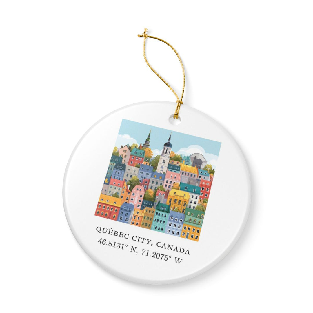 Quebec City Canada Ornament: Unique Quebec City Souvenir, Quebec City Canada Xmas Decor, and Authentic Quebec City Gift