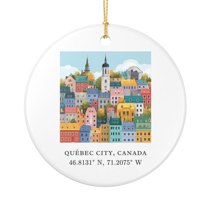 Quebec City Canada Ornament: Unique Quebec City Souvenir, Quebec City Canada Xmas Decor, and Authentic Quebec City Gift