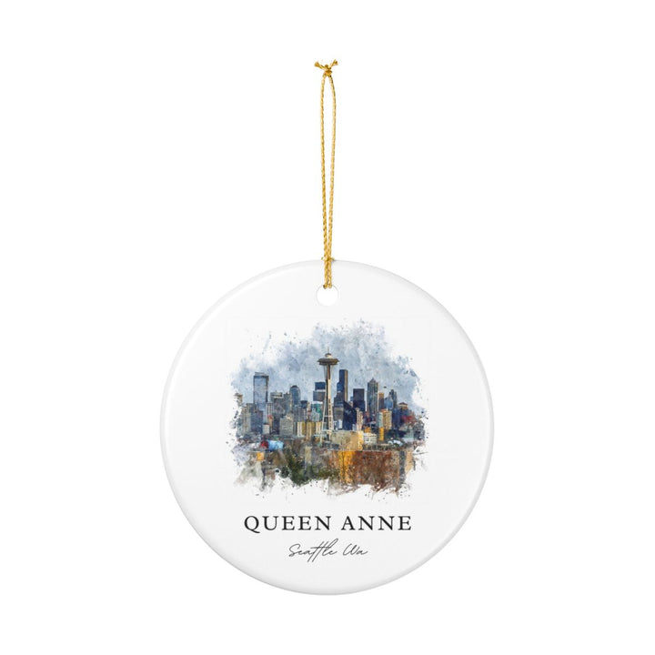 Queen Anne Seattle Ornament: Unique Queen Anne Seattle Souvenir, Queen Anne Seattle Xmas Decor, and Authentic Queen Anne Seattle Gift