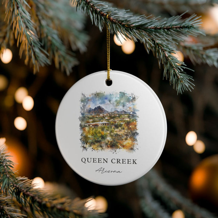 Queen Creek Arizona Ornament: Unique Queen Creek Arizona Souvenir, Queen Creek Arizona Xmas Decor, and Authentic Queen Creek Arizona Gift