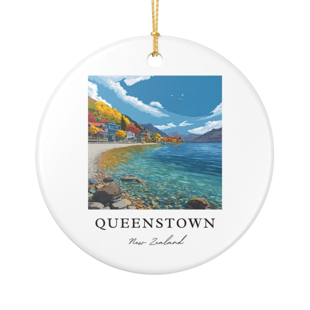 Queenstown New Zealand Ornament: Unique Queenstown Souvenir, Queenstown New Zealand Xmas Decor, and Authentic Queenstown Gift